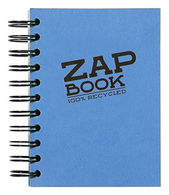 Clairefontaine 8353C Skissblock Zap Book med dubbel spiralbindning (stående format Zap Book, 11 x 15 cm, 160 ark, 80 g, blank) 1 styck blandade färger