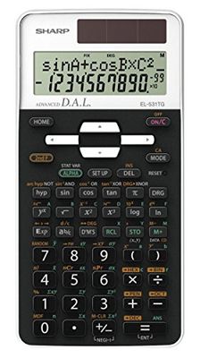 Sharp Schulrechner EL-531TG blanc écran (Stellen): 10solarbetrieben, batteriebetrieben (B x H x T)