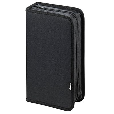 Vivanco Oxfort Nylon CD/DVD Case Blue-Ray Wallet for 96 CDs Black