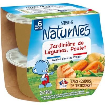 NATURNES JARDINIÈRE DE LÉGUMES POULET DES 6 MOIS 2x190g