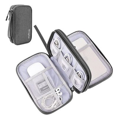 Bevegekos Medium Travel Tech Organizer, draagtas tas voor elektronica en accessoires (donkergrijs, medium)