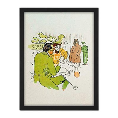 Artery8 Toulouse-Lautrec Jeanne Take It Le Rire 1897 Artwork Framed Wall Art Print 18X24 Inch