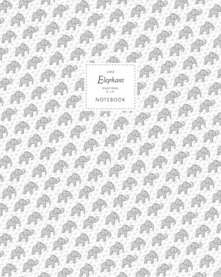 Elephant Notebook - Ruled Pages - 8x10 Cuaderno - Large (White)