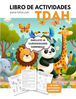 Libro de Actividades de Animales para Niños con TDAH. Actividades para Entrenar la Atención y la Concentración con Curiosidades sobre los Animales: Regalo Perfecto para niños con TDAH.