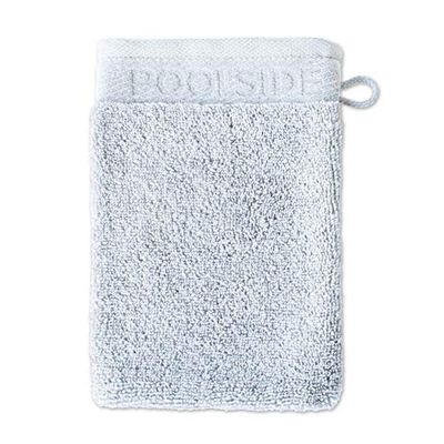Möve Poolside - Guante de baño (20 x 15 cm, Fabricado en Alemania, 100% algodón, Plateado)