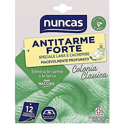 Nuncas Antimites Puissant - Tiroirs Eau de cologne - 12 Feuillets