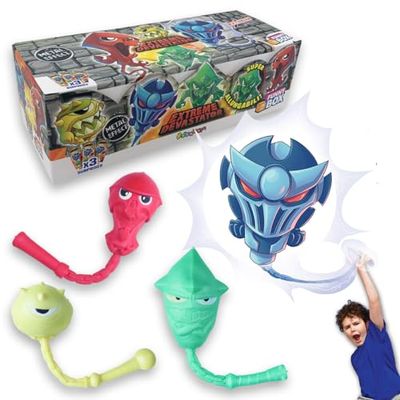 Sbabam FUNNY BOX Extreme Devastator, Giochi per Bambini da Edicola, Giocattoli Bambino 3 Anni Super Allungabili, 3 Pezzi, Accessori Giocattolo Medievali Morbidi e Resistenti Ideali come Regalo Bambino
