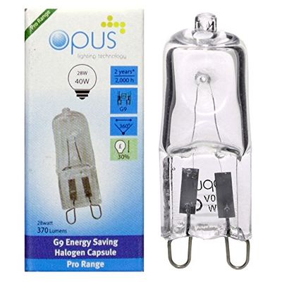 Opus G9 28W = 40W 240V Mains Clear Long Life Eco Halogen Energy Saving Capsule Lamp Dimmable Light Bulb