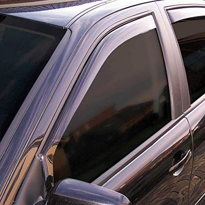 ClimAir Car Comfort Defletores de ar preto compatível com Toyota Hilux Extra Cab 2 portas 2017