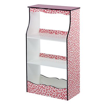 Teamson Kids TD-12472P Fashion prints bokhylla, rosa/svart