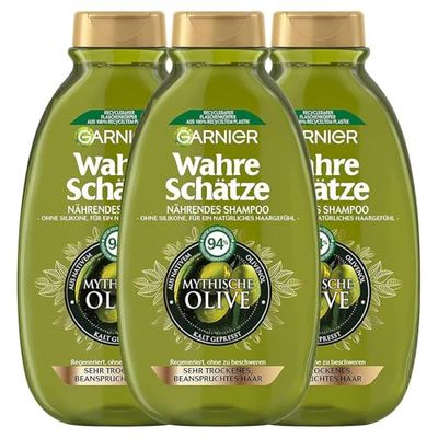Garnier I veri tesori Riparazione Balsamo Miele Tesori, rafforza e nutre i capelli danneggiati e fragili, 3 x 200 ml