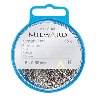 MILWARD Raka systift, mjukt stål, silver, 16 mm, 35 g