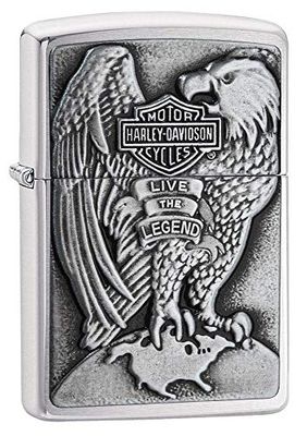 Zippo windproof lighter metal long lasting zippo lighter use zippo lighter fluid refillable lighter perfect for cigarettes cigars candles pocket lighter fire starter HARLEY-DAVIDSON legend design