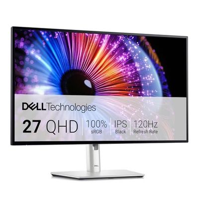 Dell U2724DE UltraSharp Thunderbolt 27" QHD (2560x1440) Monitor, 120Hz, IPS Black, 5ms, 98% DCI-P3, 2x Thunderbolt, 2x USB-C, 2x DisplayPort, HDMI, 4x USB, RJ45, 3 Anni di Garanzia, Argento