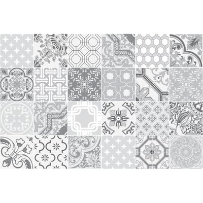 Ambiance Azulejos Demnia - Adhesivo decorativo para pared (24 pegatinas de 10 x 10 cm), diseño de azulejos de cemento