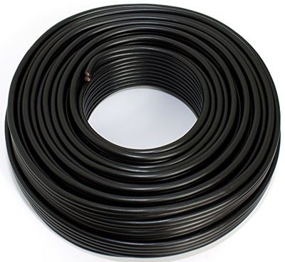 Câble de haut-parleur noir 2 x 4,00 mm² 25 m