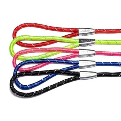 CHIARA Niki Laisse en Nylon CHL-555-BK-S Laisse pour Chien, Laisse (Taille: S, Haute qualité, matériau : Nylon, Laisse de Jogging, Laisse de Marche, avec Mousqueton) Noir