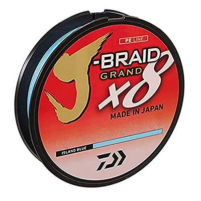 Daiwa Jbgd8u40-300ib, Fil tressé J-Braid x8, 274,4 m, 18 kg, diamètre 0,33 cm, Bleu île Unisexe, 300 yds