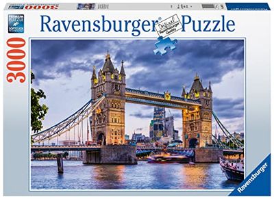 Ravensburger - Puzzle Londres: Tower Bridge, puzzle de 3000 peças, quebra-cabeças para adultos e crianças, puzzle 3000 peças para adultos, cola puzzle para enquadrar quebra-cabeças adultos, 121 x 80