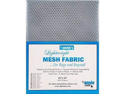 by Annie sup209 Pewter Leggero, 100% Poliestere Tessuto a Rete, Argento, 46 x 137 cm