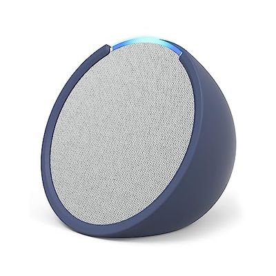 Echo Pop | Altoparlante Bluetooth intelligente con Alexa, compatto e dal suono potente | Bianco ghiaccio + custodia per Echo Pop Made For Amazon (modello 2023), Blu
