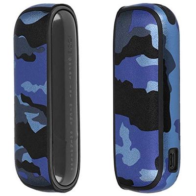 mumbi Etui kompatybilne z IQOS 3/3 Duo Case, pokrowiec ochronny, niebieski kamuflaż