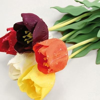 OSMA Fleurs artificielles de la Marque Modèle Tulip with Raindrops 69x6cm in 6 Colors Ass.