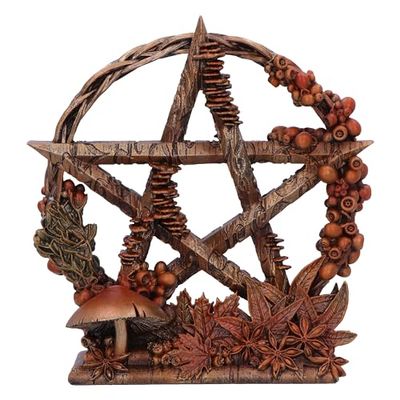 Nemesis Now Seizoen van het Pentagram Beeldje, Hars, Goud/Bruin (Herfst), 16.5cm
