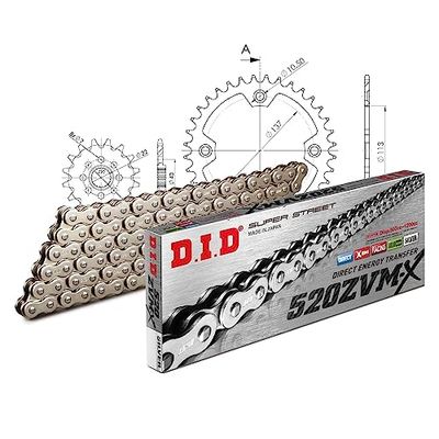 Kettingset DID staal 520ZVM-X / 96 klinkslot voor Suzuki LT-R Quadracer 450 cc
