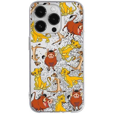 ERT GROUP Coque de téléphone Portable pour Apple Iphone 14 Pro Max Original et sous Licence Officielle Disney Motif Simba & Friends 010, avec Effet de débordement de Paillettes