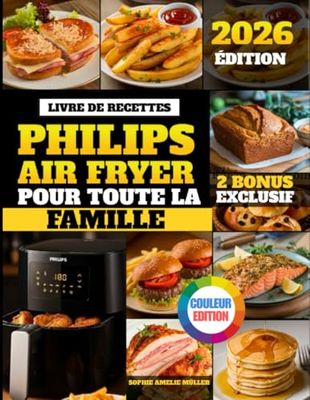 Livre De Recettes Philips Airfryer Pour Toute La Famille: Recettes saines, délicieuses et faciles pour votre friteuse à air || entièrement illustrées ... en couleur || Convient à toutes les séries