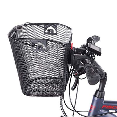 Fischer 50376 Stuurmand met snelbevestiging, speciaal ontwikkeld voor e-bikes, draagkracht 5 kg, geschikt voor alle gangbare displays met een breedte van 9 cm, o.a. voor Bosch displays, Zwart