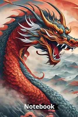 Japanese Dragon (Fire) Vintage Notebook for Men & Women:: Notepad for Writing, Drawing, Sketching, 110 Lined Pages 6"x9"