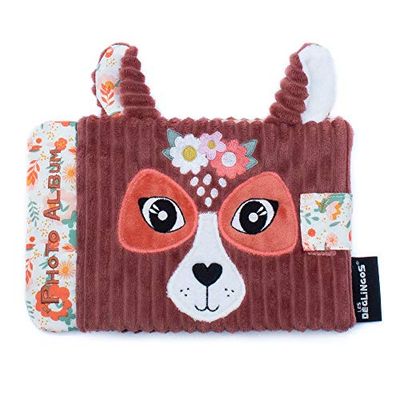 Les Déglingos - Album Photos Bébé Melimelos la Biche -10 Pochettes 10x15cm - Idéal crèche - Puériculture - Rembourrage Recyclé - Terracotta