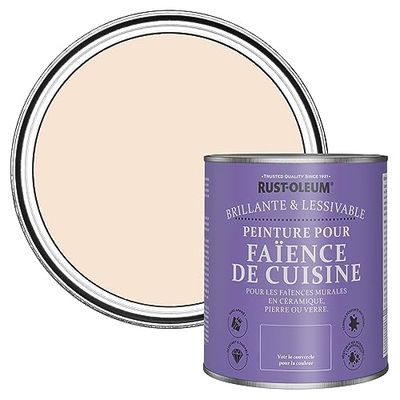 Rust-Oleum Peinture Rose Résistante à l'eau pour Faïence de Cuisine, Finition Brillante - Melrose 750ml