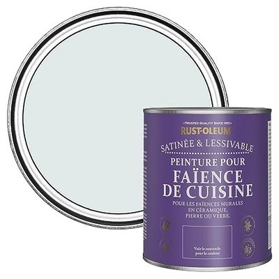 Rust-Oleum Peinture Bleue Résistante à l'eau pour Faïence de Cuisine, Finition Satinée - Marcella 750ml