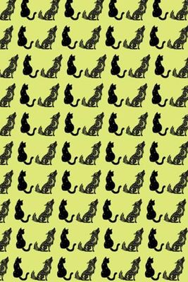 Notebook cat and wolf: 75 white dot pages