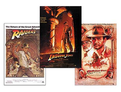 Close Up Set de 3 Posters Indiana Jones - Affiches cinématographiques (68,5cm x 101,5cm)