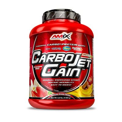 AMIX - Proteína en Polvo Carbojet Gain - Suplemento con Hidratos de Carbono -Proteína para Ganar Masa Muscular - Ideal para Atletas de Élite - Sabor Vainilla - 4 KG