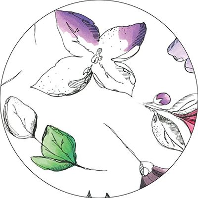 Bonateks, Tappetino per mouse rotondo con stampa digitale, base antiscivolo, per ufficio e casa, diametro: 22 cm