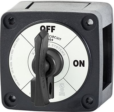 Blue Sea Systems 6004200 m-Series Interrupteur de batterie verrouillable Marche/Arrêt Noir