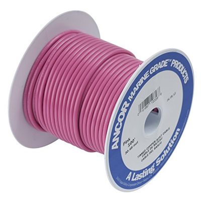 Ancor TINNED Copper Wire 16AWG (1MM²) Pink 25FT, DAN-1146 Other, Multicolor, One Size