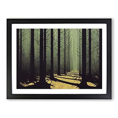 An Imaginative Forest H1022 Framed Print for Living Room Bedroom Home Office Décor, Wall Art Picture Ready to Hang, Black A2 Frame (64 x 46 cm)