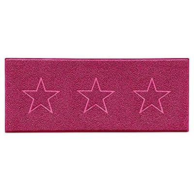 Nicoman Star Shape Embossed Entrance Door Mat Non Slip Dirt Trapper PVC Spaghetti Mat with Rubber Base, Jet Washable Quick Drying Doormat Watertight Indoor or Outdoor - (Runner, Pink, 150 x 60cm)