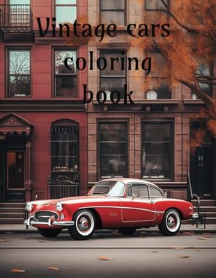 Vintage cars coloring book, car vintage