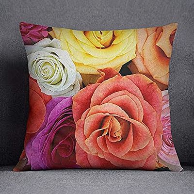 Bonamaison Housses de Coussin, Polyester, Multicolore, 45X45 Cm