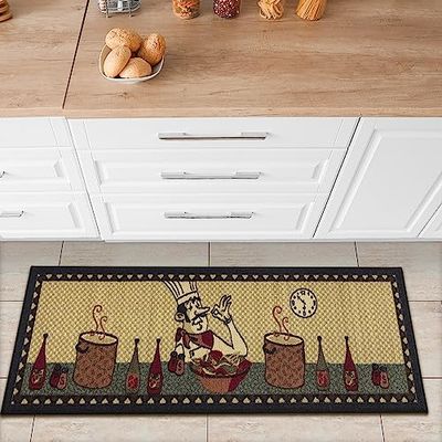 Ottomanson STK3022-20X59 Tapete de cozinha, nylon, bege, 50 cm x 150 cm