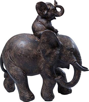 Kare Design estátua decorativa Dumbo um preto, objeto decorativo, elefante, acessório, sala de estar, decoração para estantes ou aparadores, escultura decorativa, decoração, 19 x 18 x 9 cm