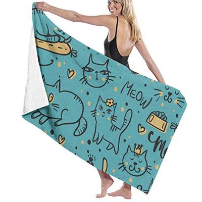 NiYoung Serviette de Plage pour garçon et Fille - Durable et Absorbant l'eau - Serviettes de Bain en Microfibre Mignonnes - Séchage Rapide - pour la Natation, Le Sport, la Douche, Le Spa, Le Yoga