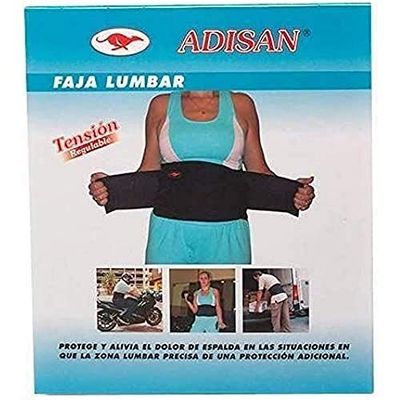 Adisan 400103 Pas lędźwiowy, Mężczyzna, Czarny, L